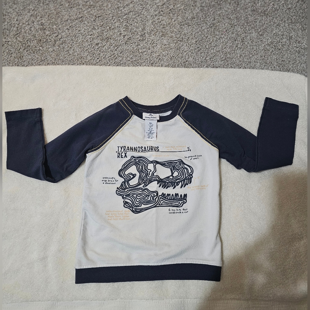 Tommy Bahama Blue and White Long Sleeve Tee